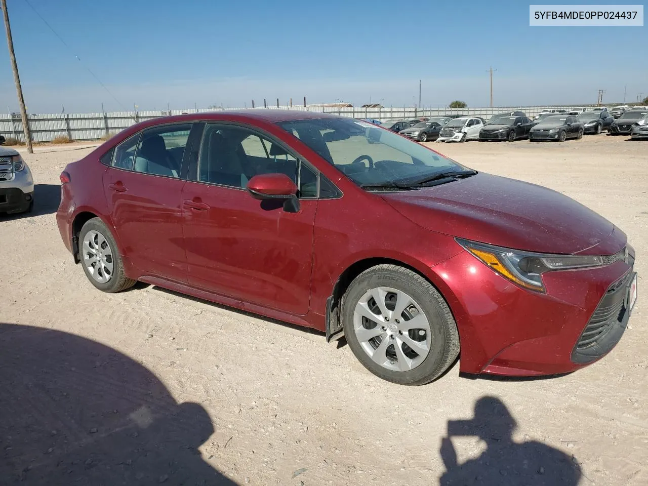 2023 Toyota Corolla Le VIN: 5YFB4MDE0PP024437 Lot: 78362234