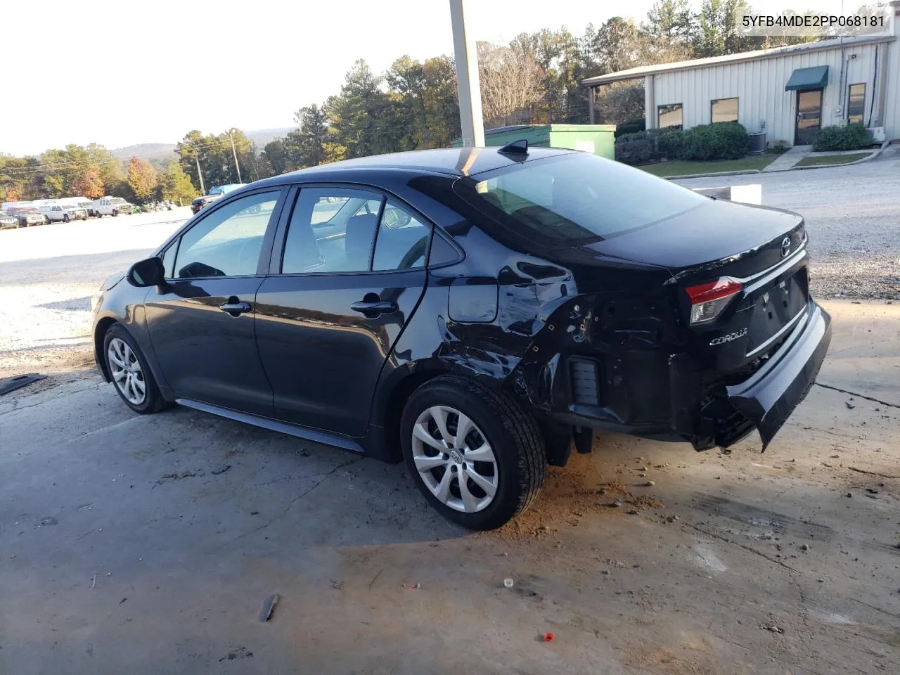 2023 Toyota Corolla Le VIN: 5YFB4MDE2PP068181 Lot: 78448804