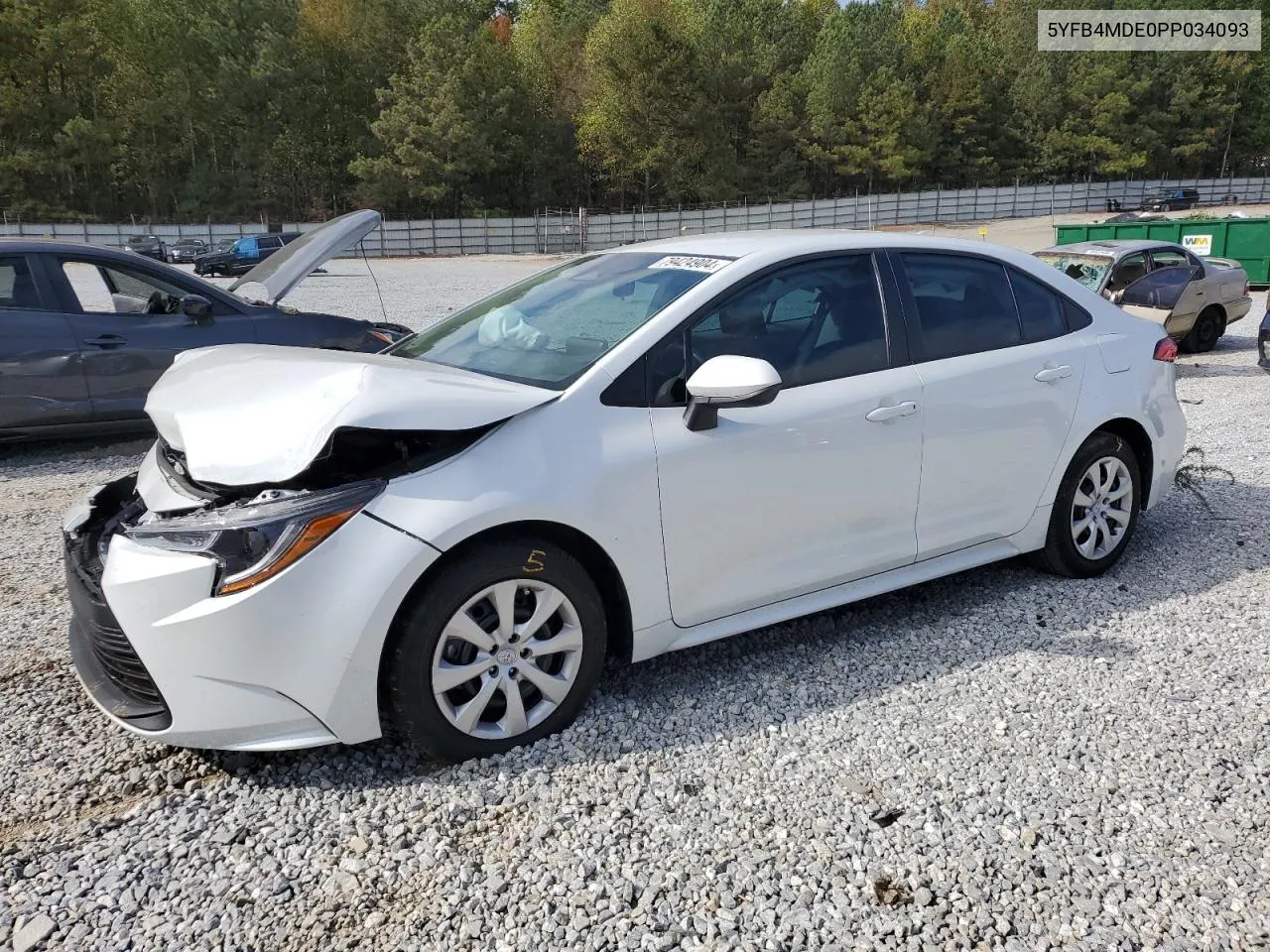 2023 Toyota Corolla Le VIN: 5YFB4MDE0PP034093 Lot: 79424904