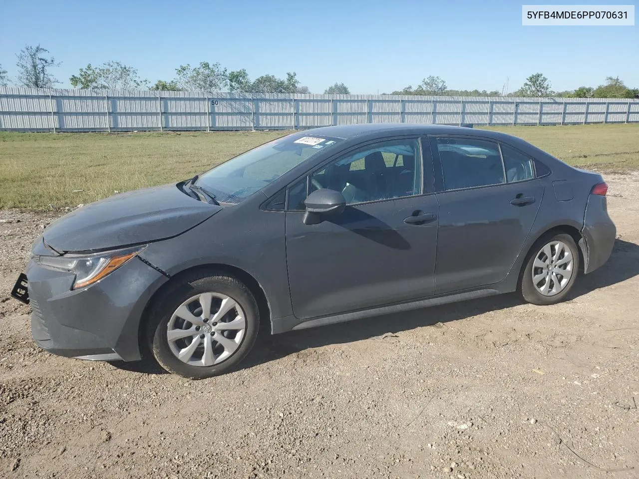 2023 Toyota Corolla Le VIN: 5YFB4MDE6PP070631 Lot: 80122774