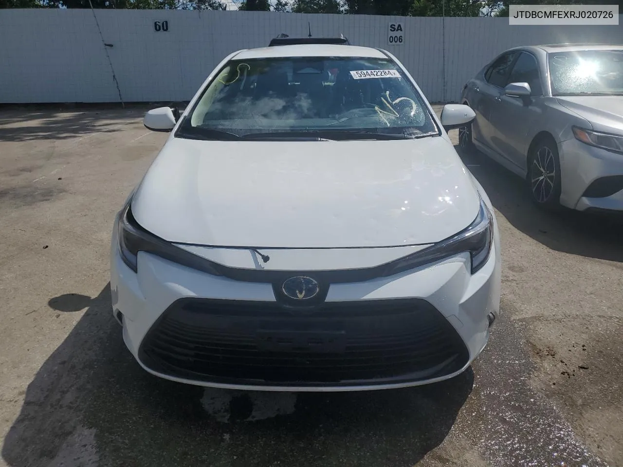 2024 Toyota Corolla Le VIN: JTDBCMFEXRJ020726 Lot: 59442284