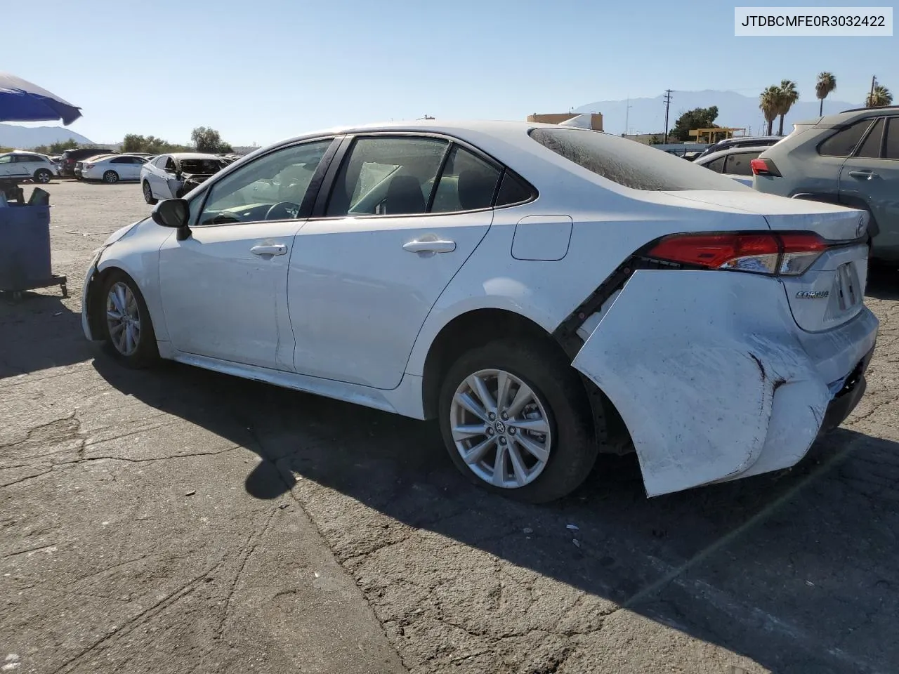 2024 Toyota Corolla Le VIN: JTDBCMFE0R3032422 Lot: 68167384