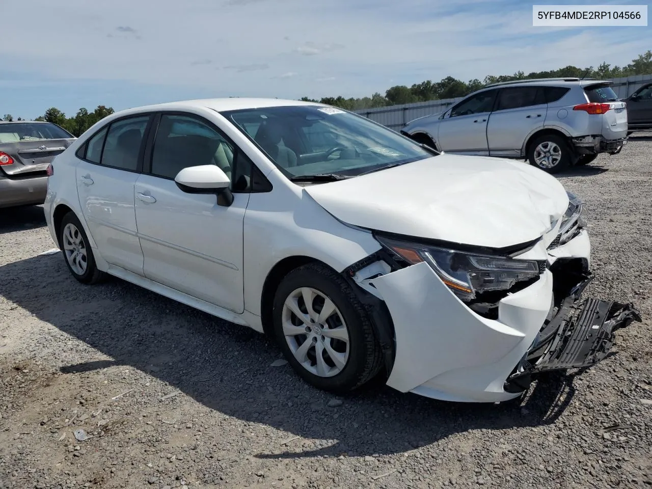 2024 Toyota Corolla Le VIN: 5YFB4MDE2RP104566 Lot: 70164974