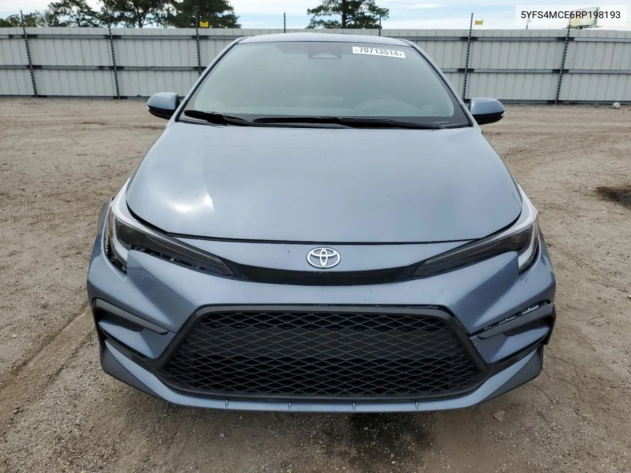 2024 Toyota Corolla Se VIN: 5YFS4MCE6RP198193 Lot: 70713514