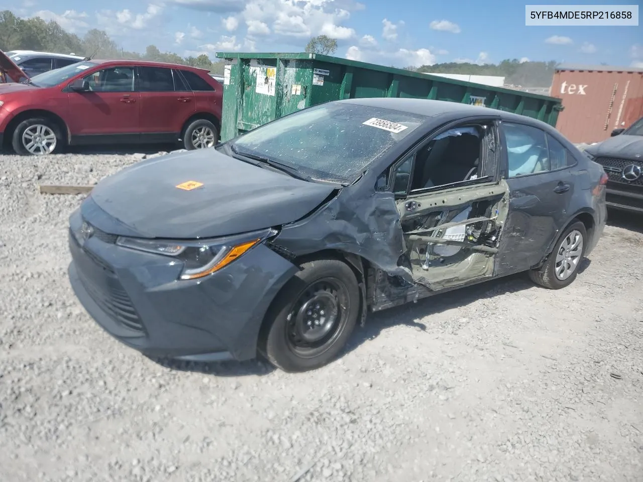 2024 Toyota Corolla Le VIN: 5YFB4MDE5RP216858 Lot: 73956504