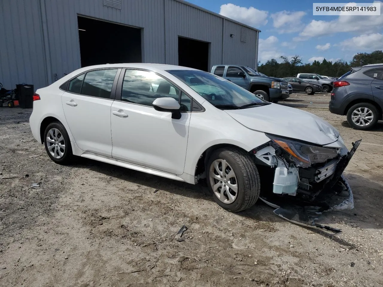 2024 Toyota Corolla Le VIN: 5YFB4MDE5RP141983 Lot: 75621584