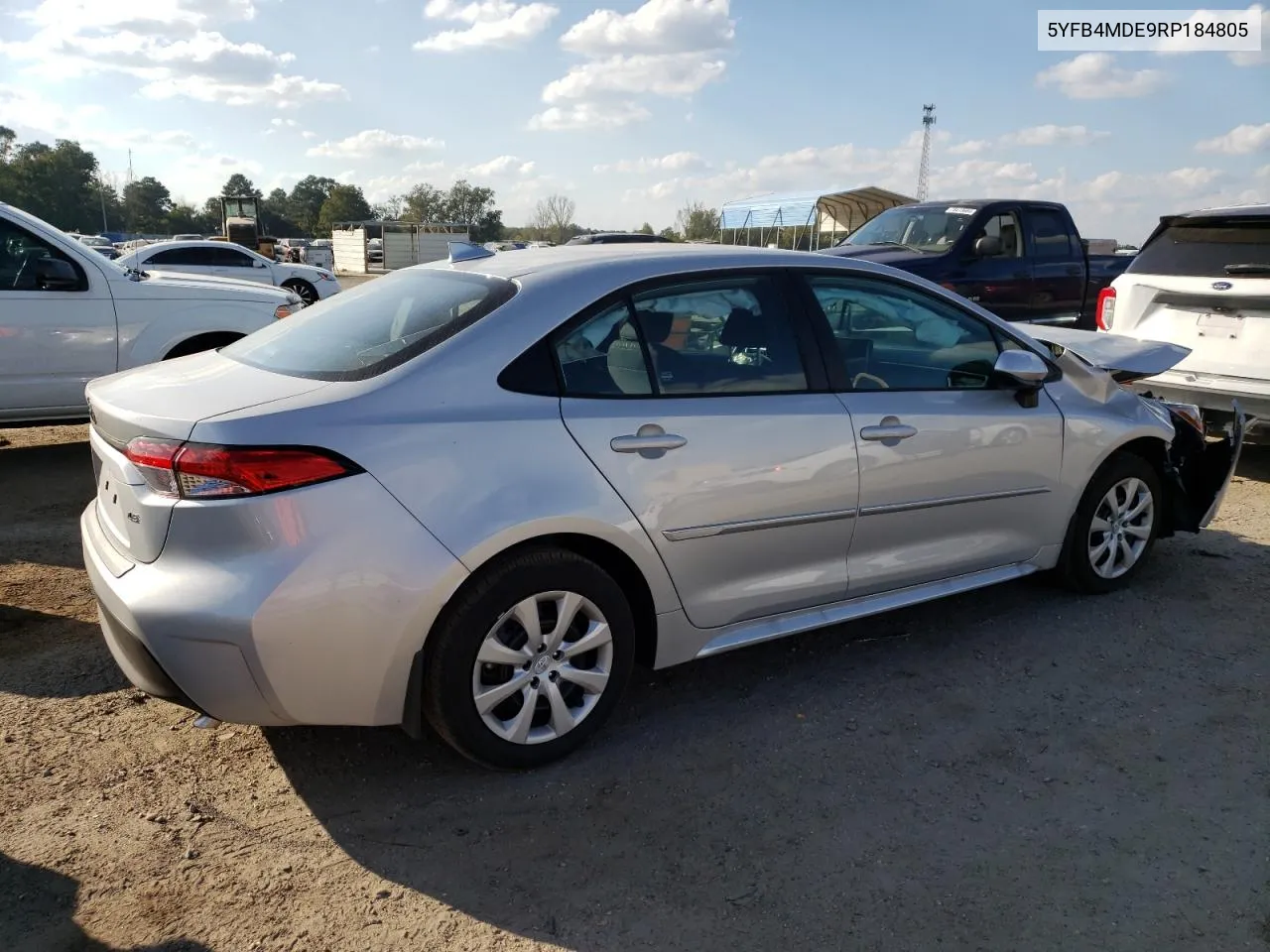 2024 Toyota Corolla Le VIN: 5YFB4MDE9RP184805 Lot: 77810034