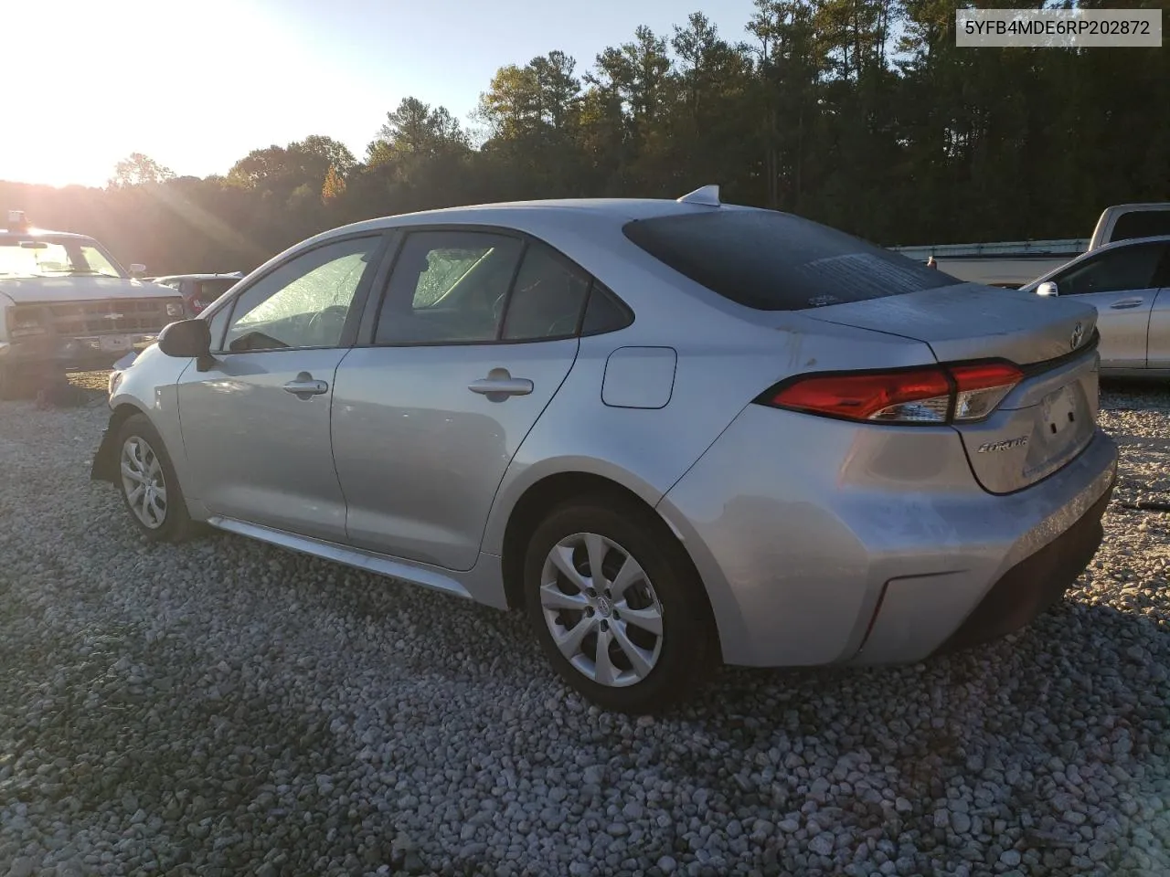 2024 Toyota Corolla Le VIN: 5YFB4MDE6RP202872 Lot: 77948674