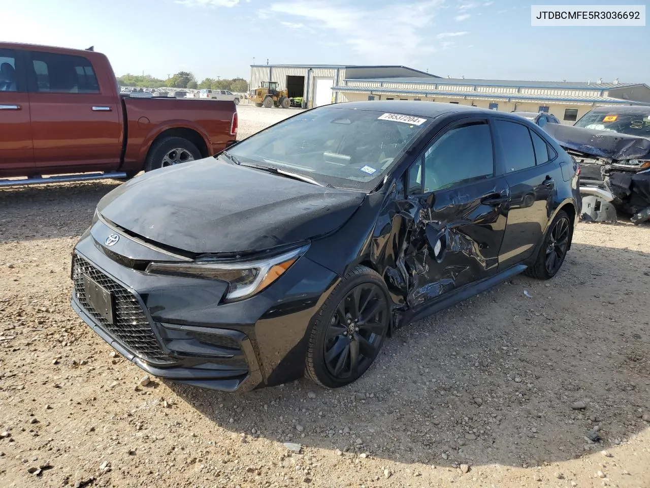 2024 Toyota Corolla Le VIN: JTDBCMFE5R3036692 Lot: 78537204