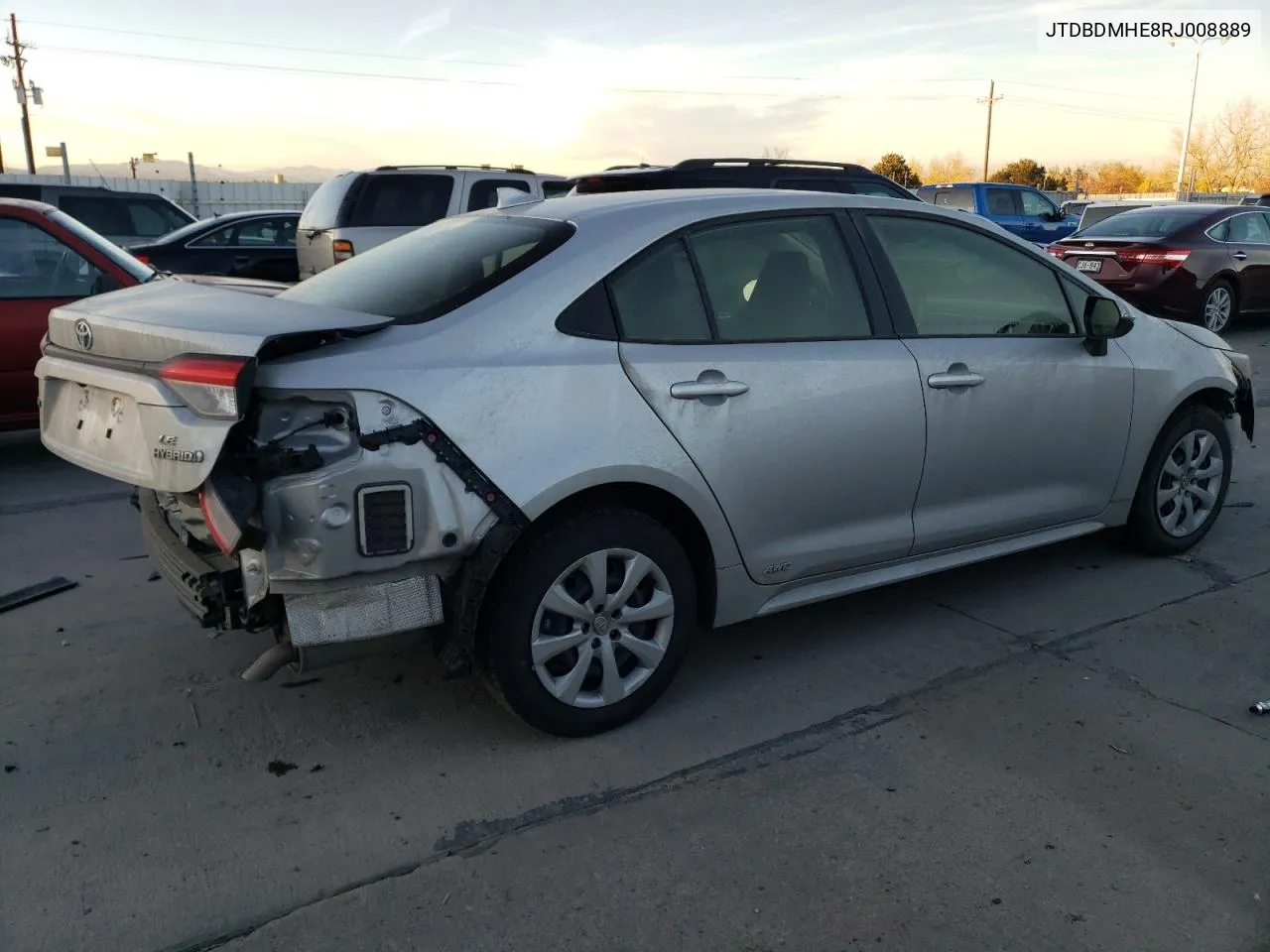 2024 Toyota Corolla Le VIN: JTDBDMHE8RJ008889 Lot: 80315374