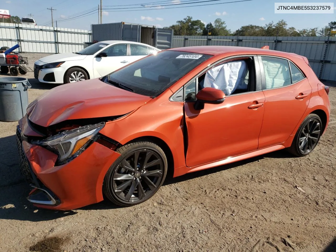 2025 Toyota Corolla Xse VIN: JTNC4MBE5S3237579 Lot: 78245104