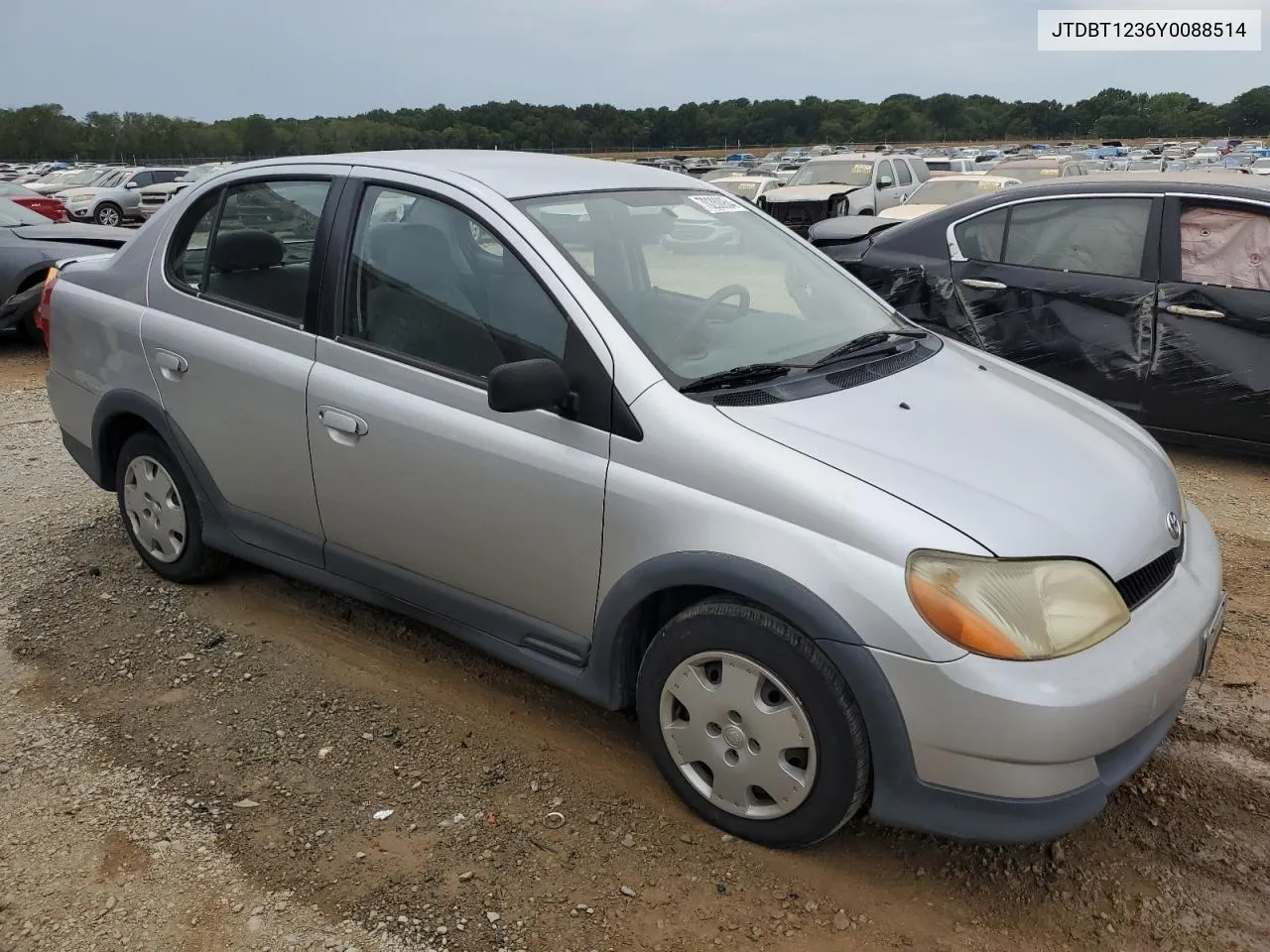 2000 Toyota Echo VIN: JTDBT1236Y0088514 Lot: 70280954