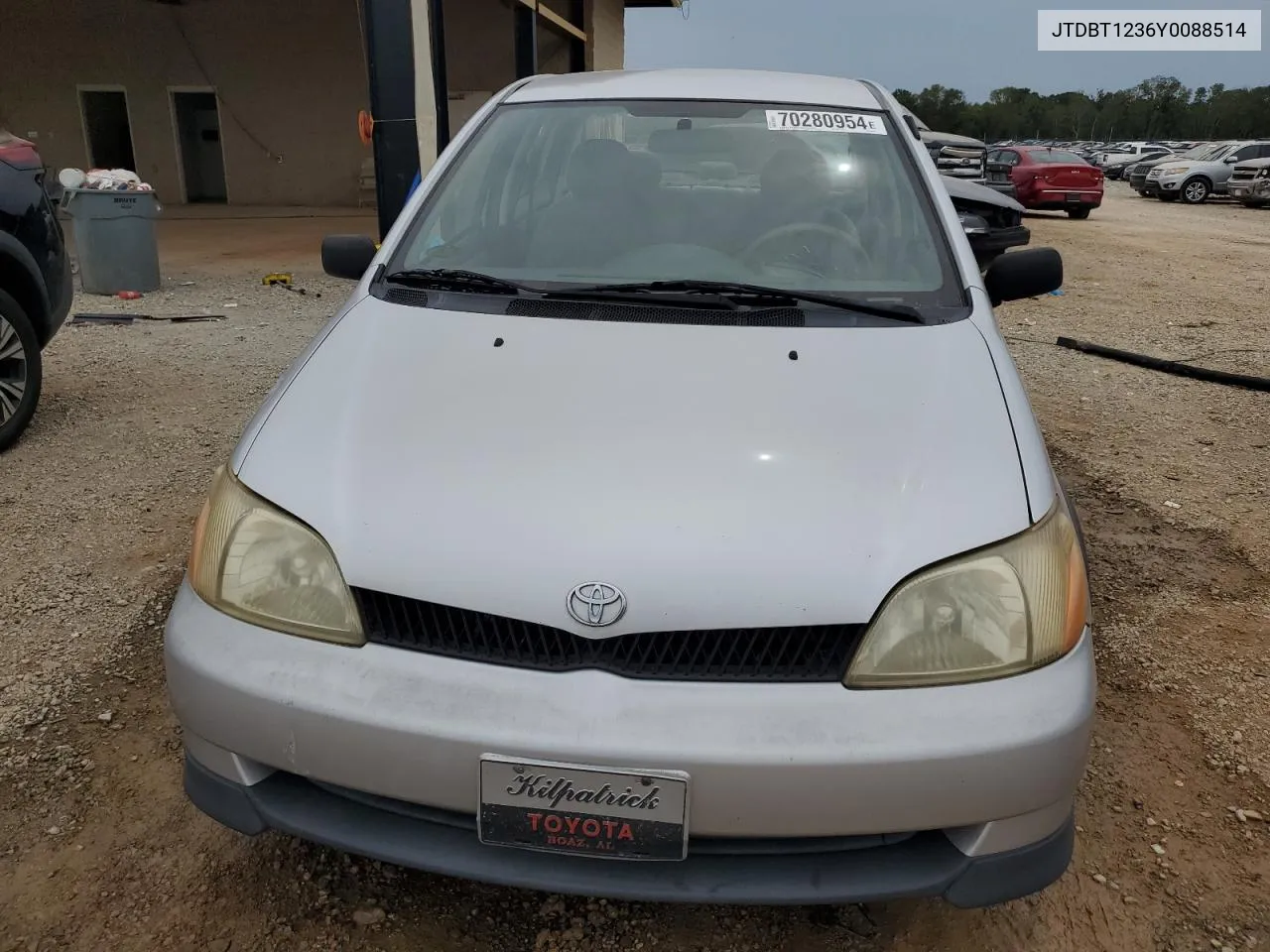 2000 Toyota Echo VIN: JTDBT1236Y0088514 Lot: 70280954