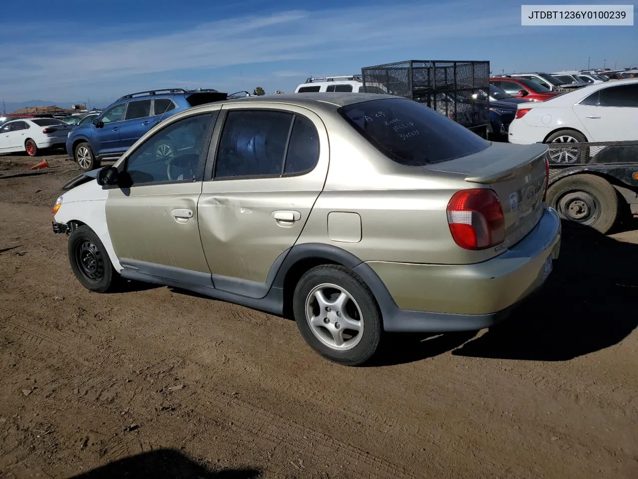 2000 Toyota Echo VIN: JTDBT1236Y0100239 Lot: 78858964