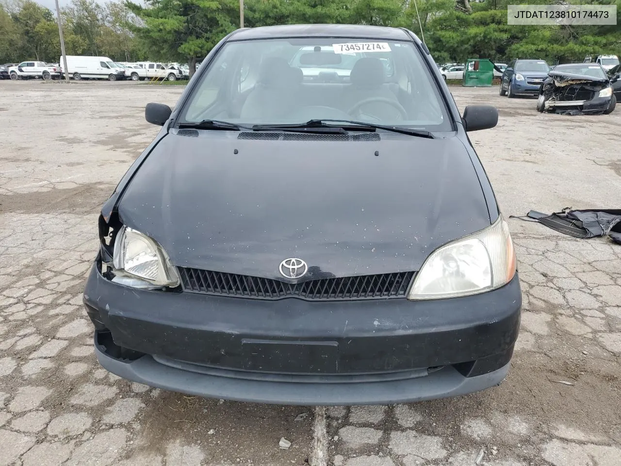 2001 Toyota Echo VIN: JTDAT123810174473 Lot: 73457274