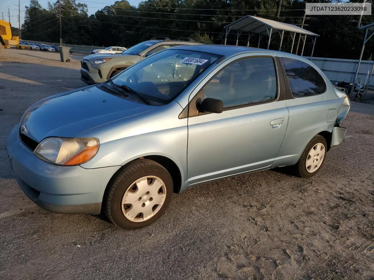 2002 Toyota Echo VIN: JTDAT123620233098 Lot: 80001684