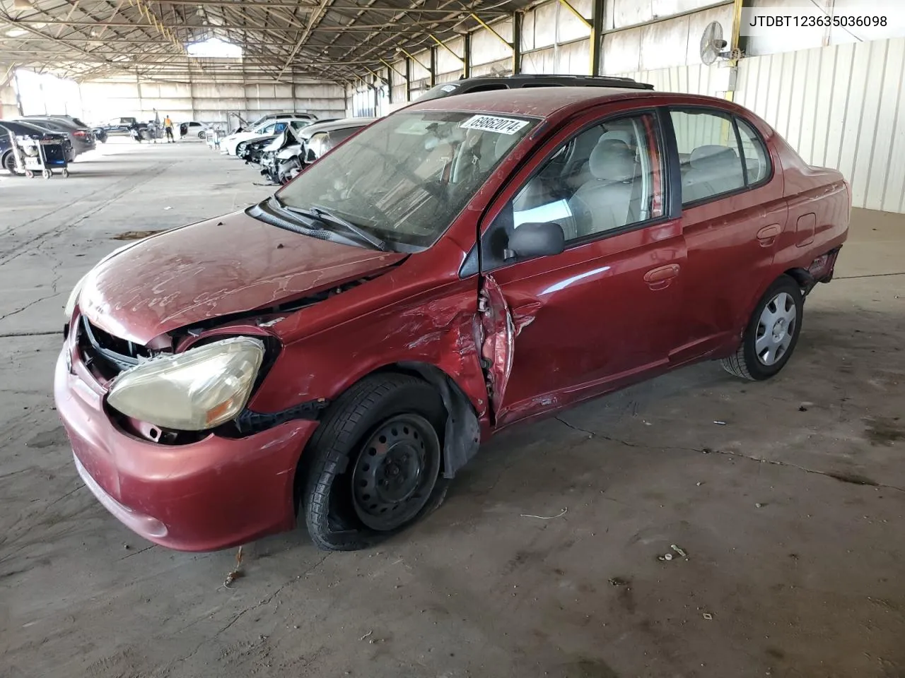 2003 Toyota Echo VIN: JTDBT123635036098 Lot: 69862074