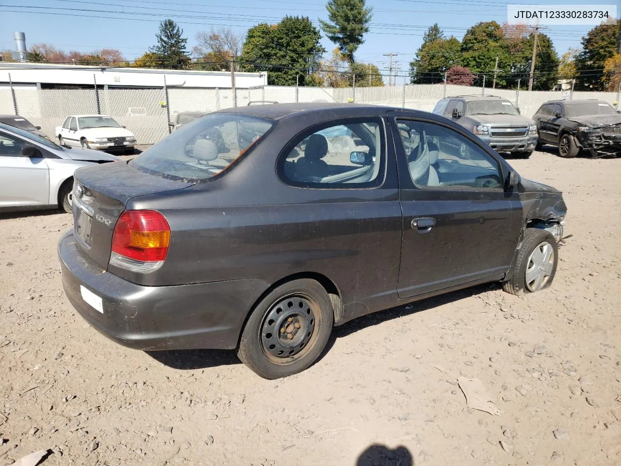 2003 Toyota Echo VIN: JTDAT123330283734 Lot: 72805134