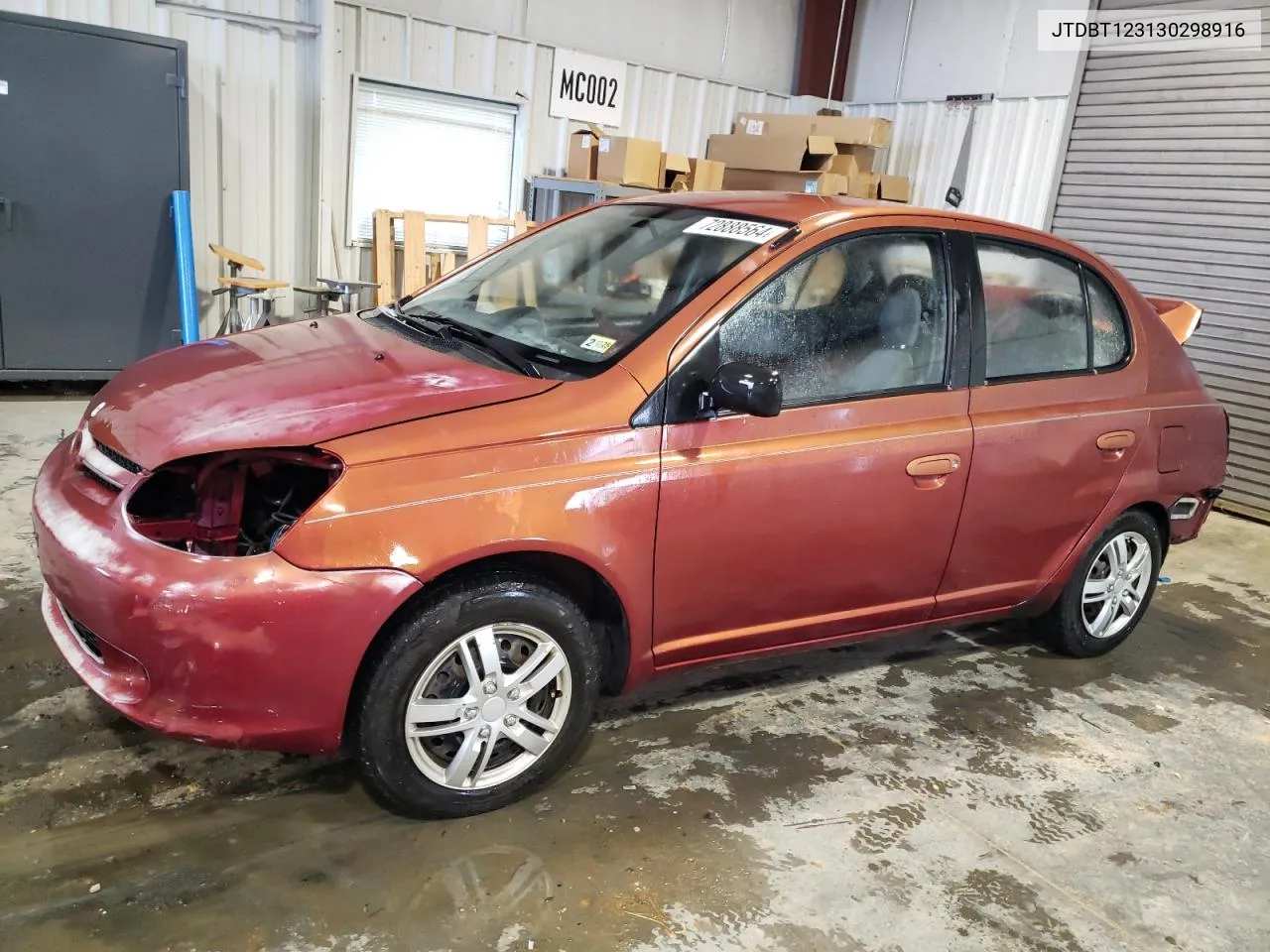 2003 Toyota Echo VIN: JTDBT123130298916 Lot: 72888564