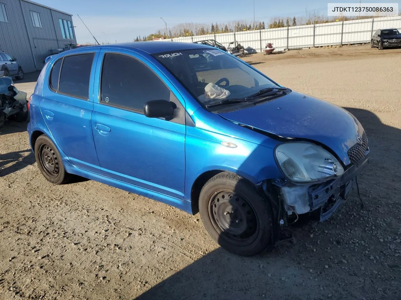 2005 Toyota Echo VIN: JTDKT123750086363 Lot: 76631484