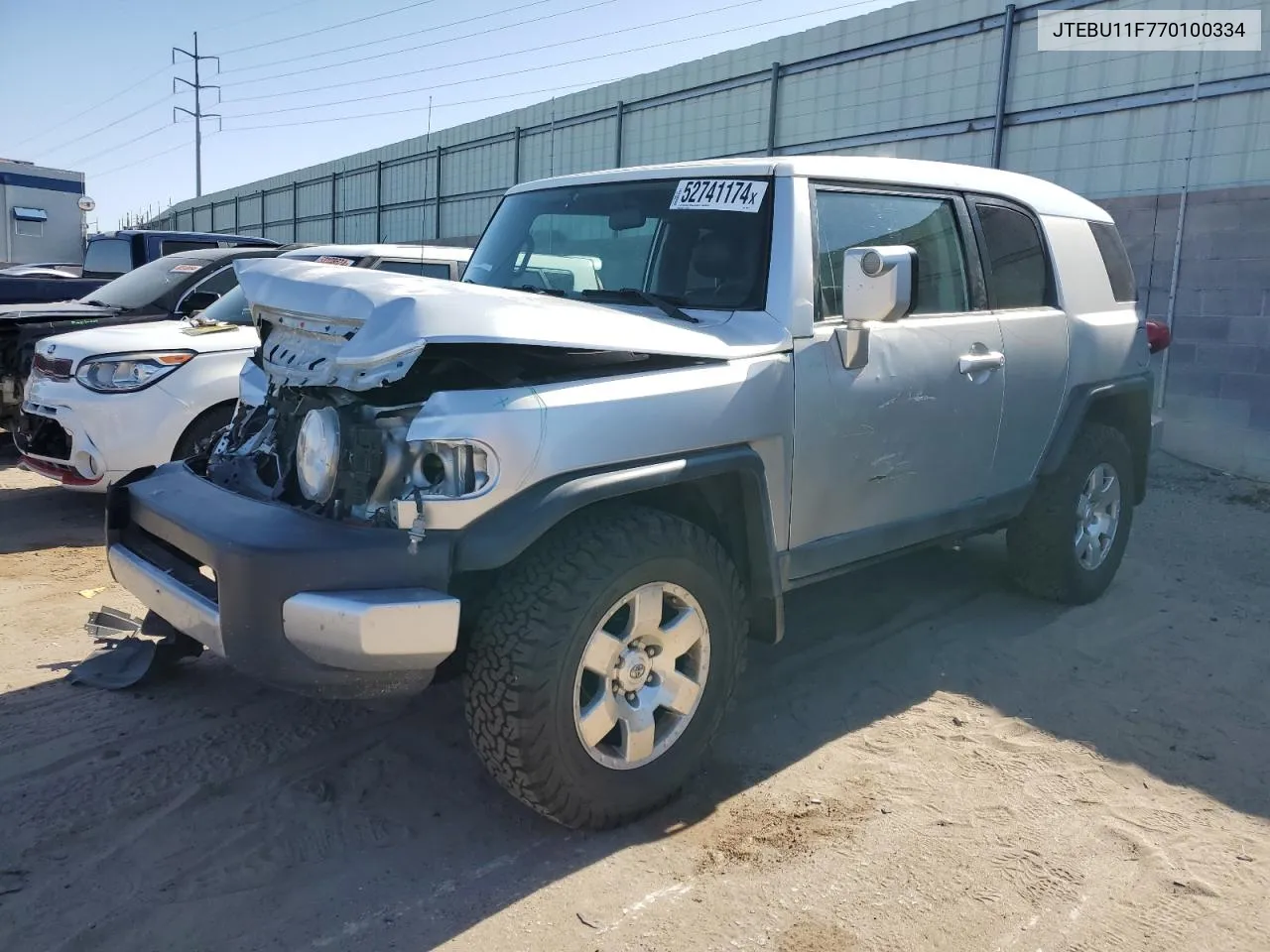 2007 Toyota Fj Cruiser VIN: JTEBU11F770100334 Lot: 52741174