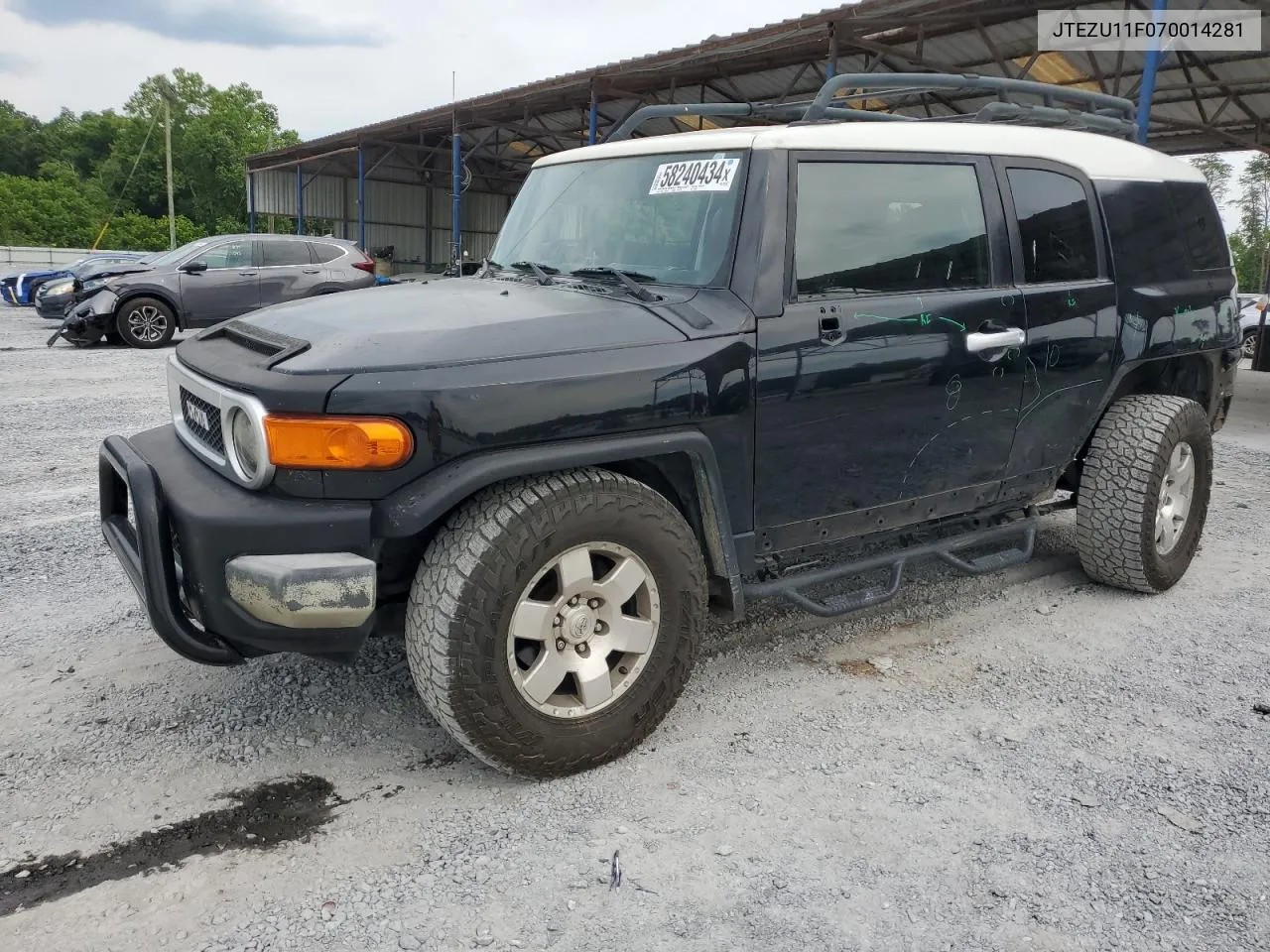 2007 Toyota Fj Cruiser VIN: JTEZU11F070014281 Lot: 58240434