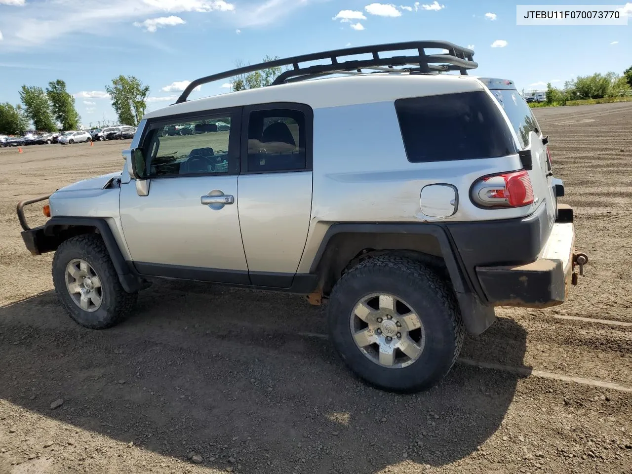 2007 Toyota Fj Cruiser VIN: JTEBU11F070073770 Lot: 61138874