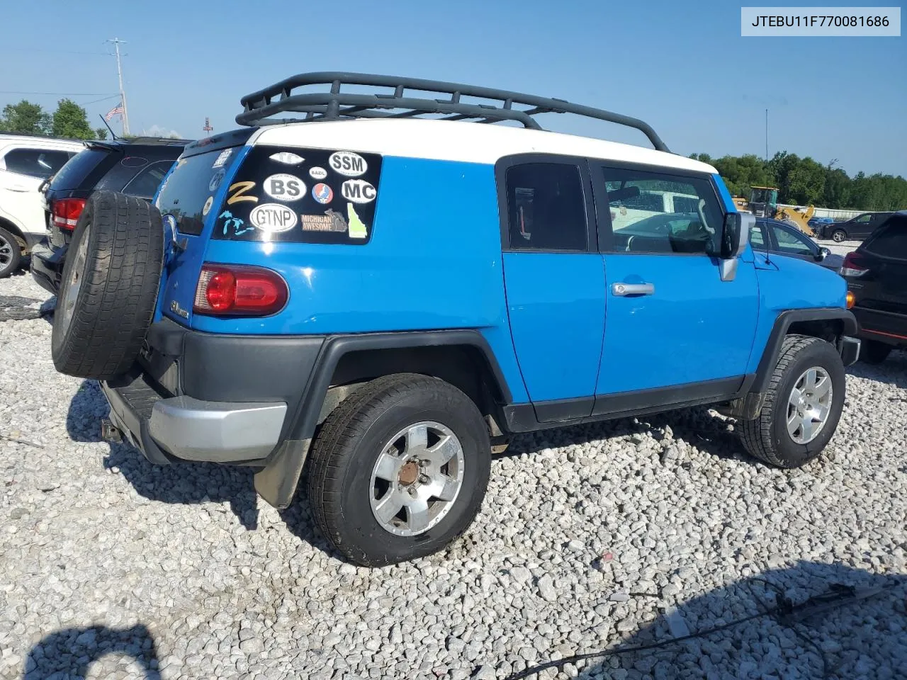 2007 Toyota Fj Cruiser VIN: JTEBU11F770081686 Lot: 64450054