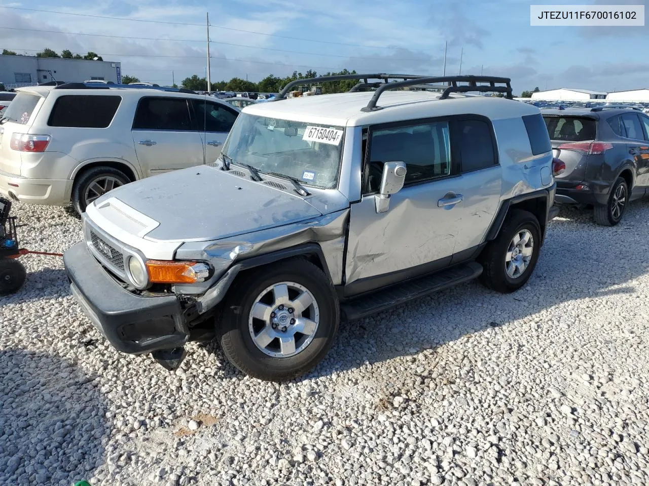 2007 Toyota Fj Cruiser VIN: JTEZU11F670016102 Lot: 67150404