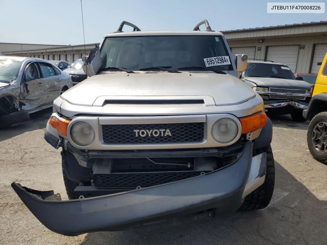 2007 Toyota Fj Cruiser VIN: JTEBU11F470008226 Lot: 69512984