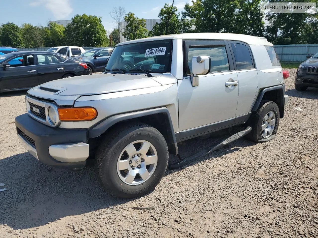 2007 Toyota Fj Cruiser VIN: JTEBU11F670075734 Lot: 69674804