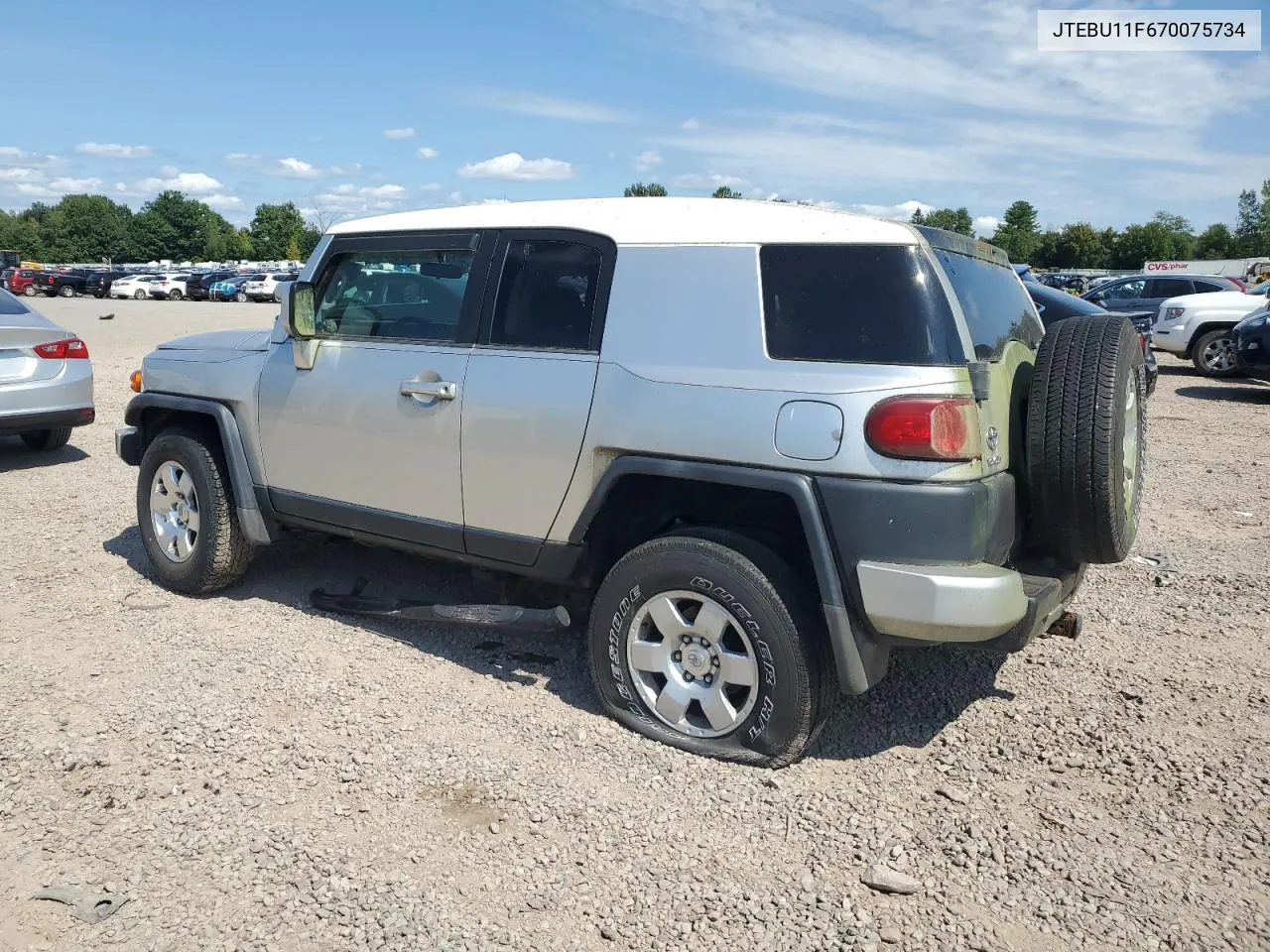 2007 Toyota Fj Cruiser VIN: JTEBU11F670075734 Lot: 69674804