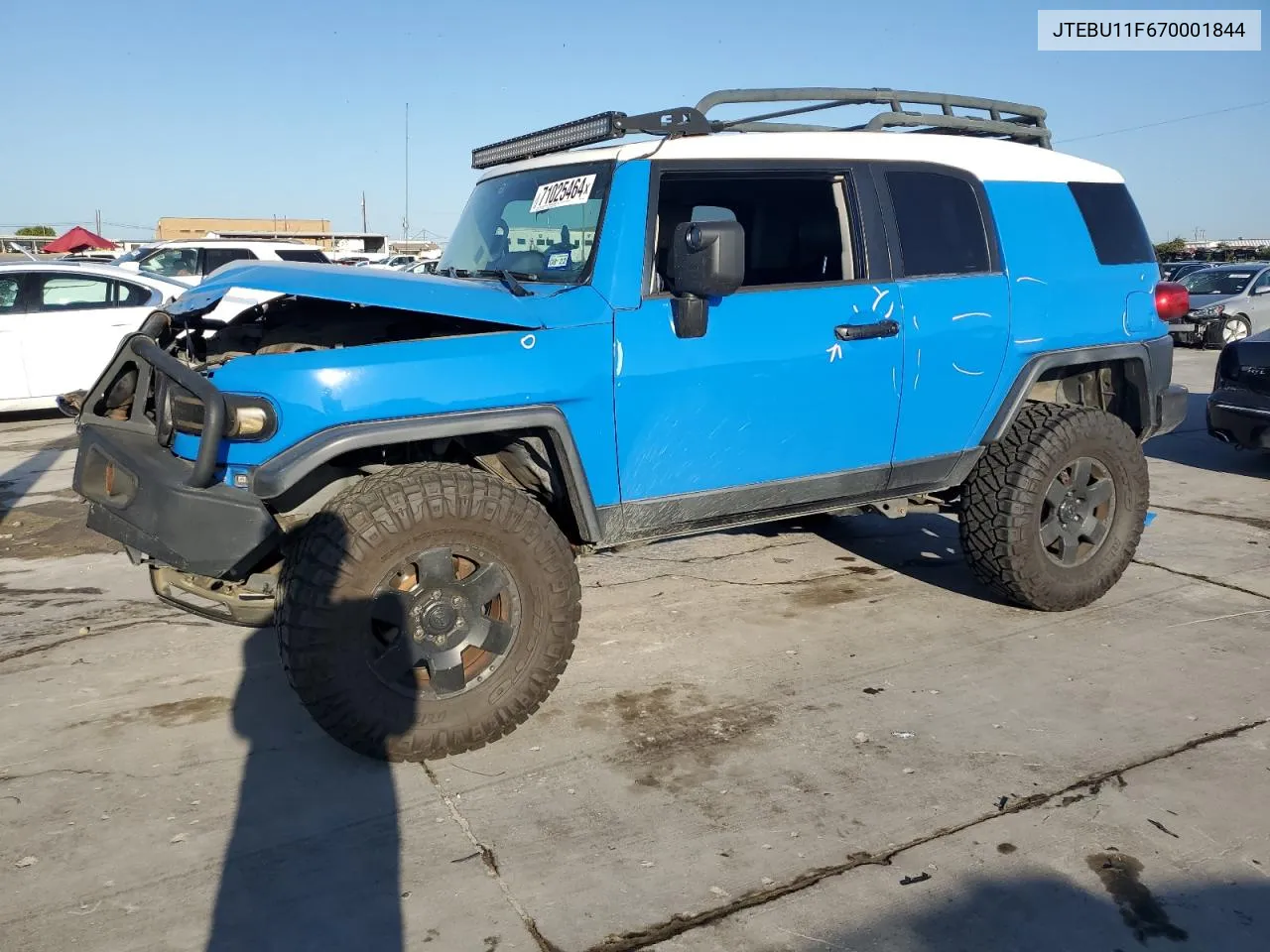 2007 Toyota Fj Cruiser VIN: JTEBU11F670001844 Lot: 71025464