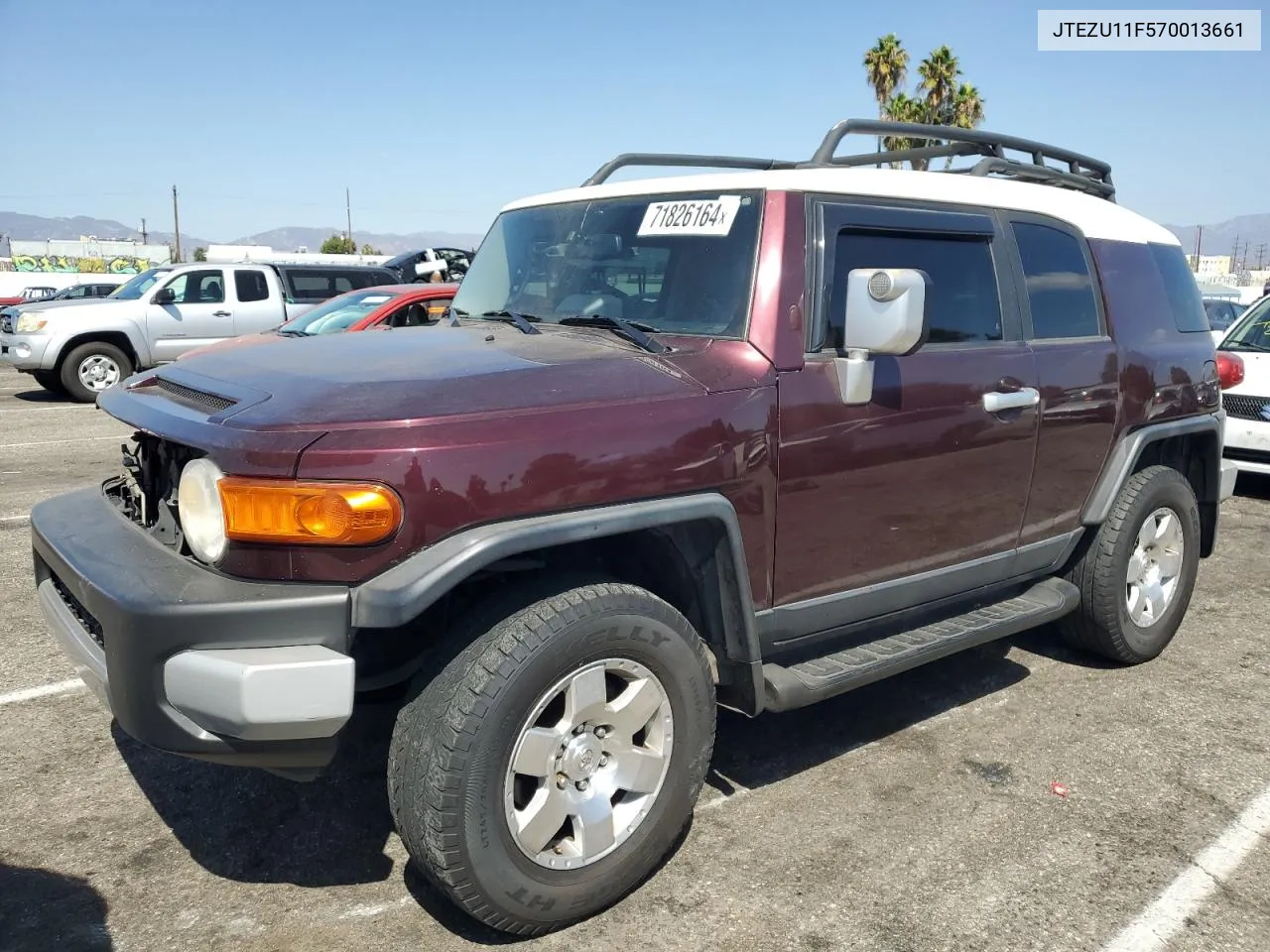 2007 Toyota Fj Cruiser VIN: JTEZU11F570013661 Lot: 71826164