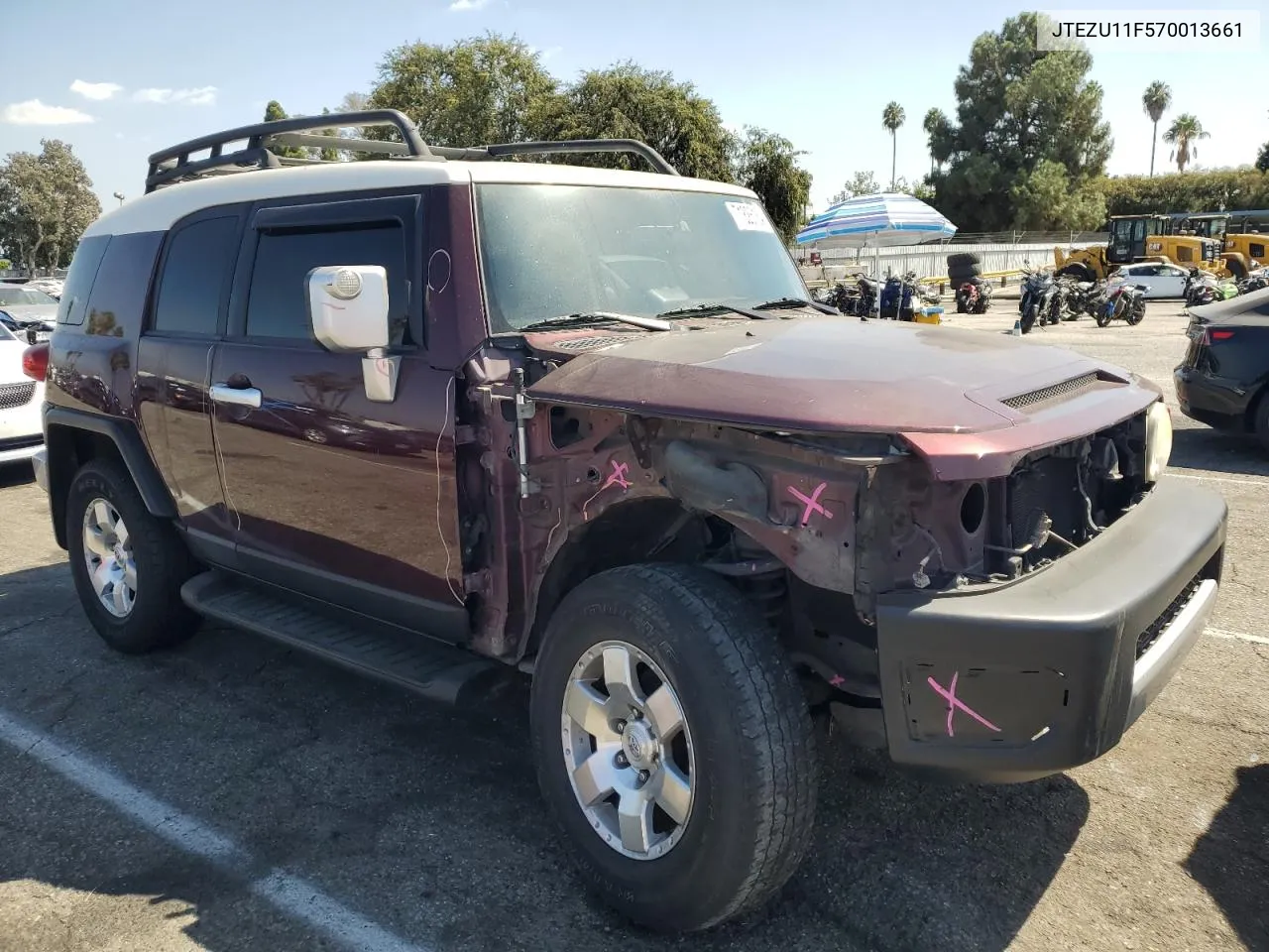 2007 Toyota Fj Cruiser VIN: JTEZU11F570013661 Lot: 71826164