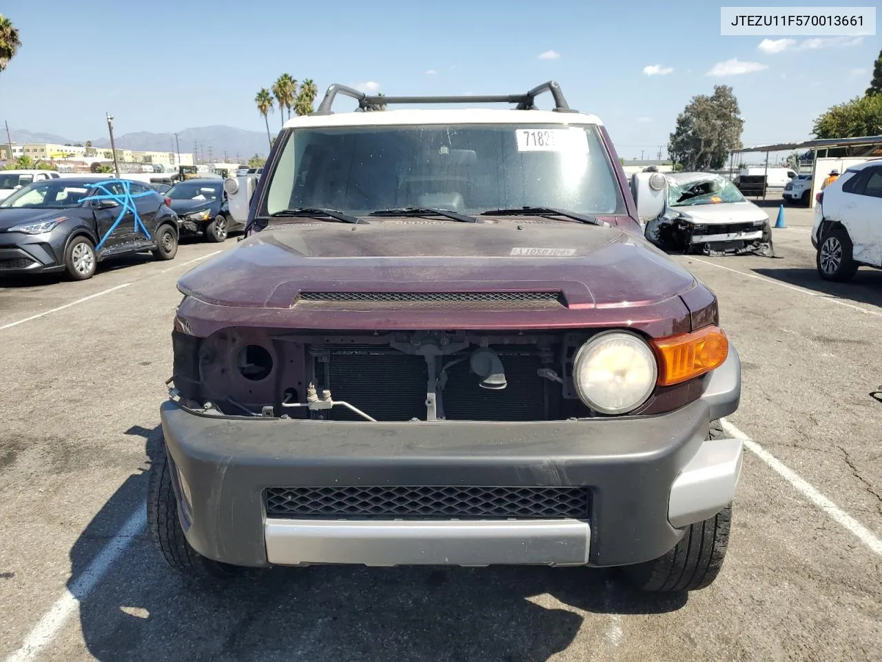 2007 Toyota Fj Cruiser VIN: JTEZU11F570013661 Lot: 71826164