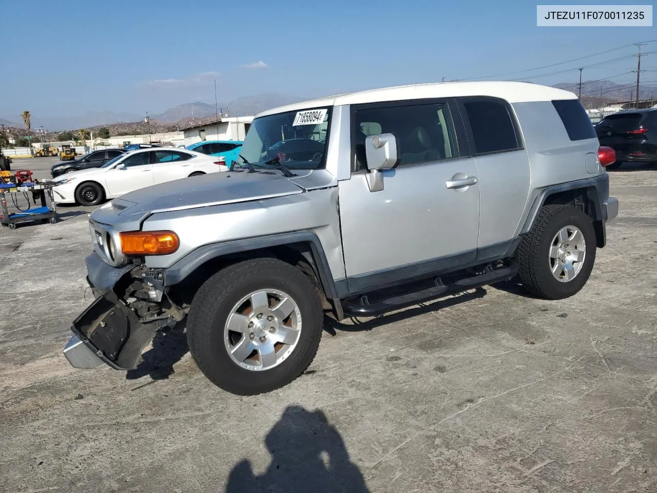 2007 Toyota Fj Cruiser VIN: JTEZU11F070011235 Lot: 71858094