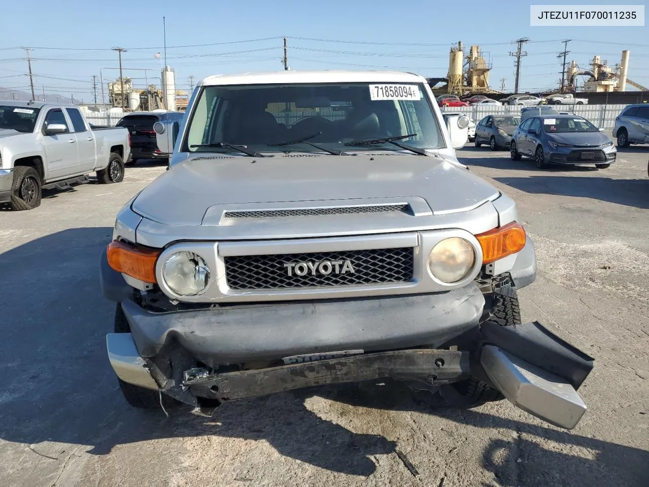 2007 Toyota Fj Cruiser VIN: JTEZU11F070011235 Lot: 71858094