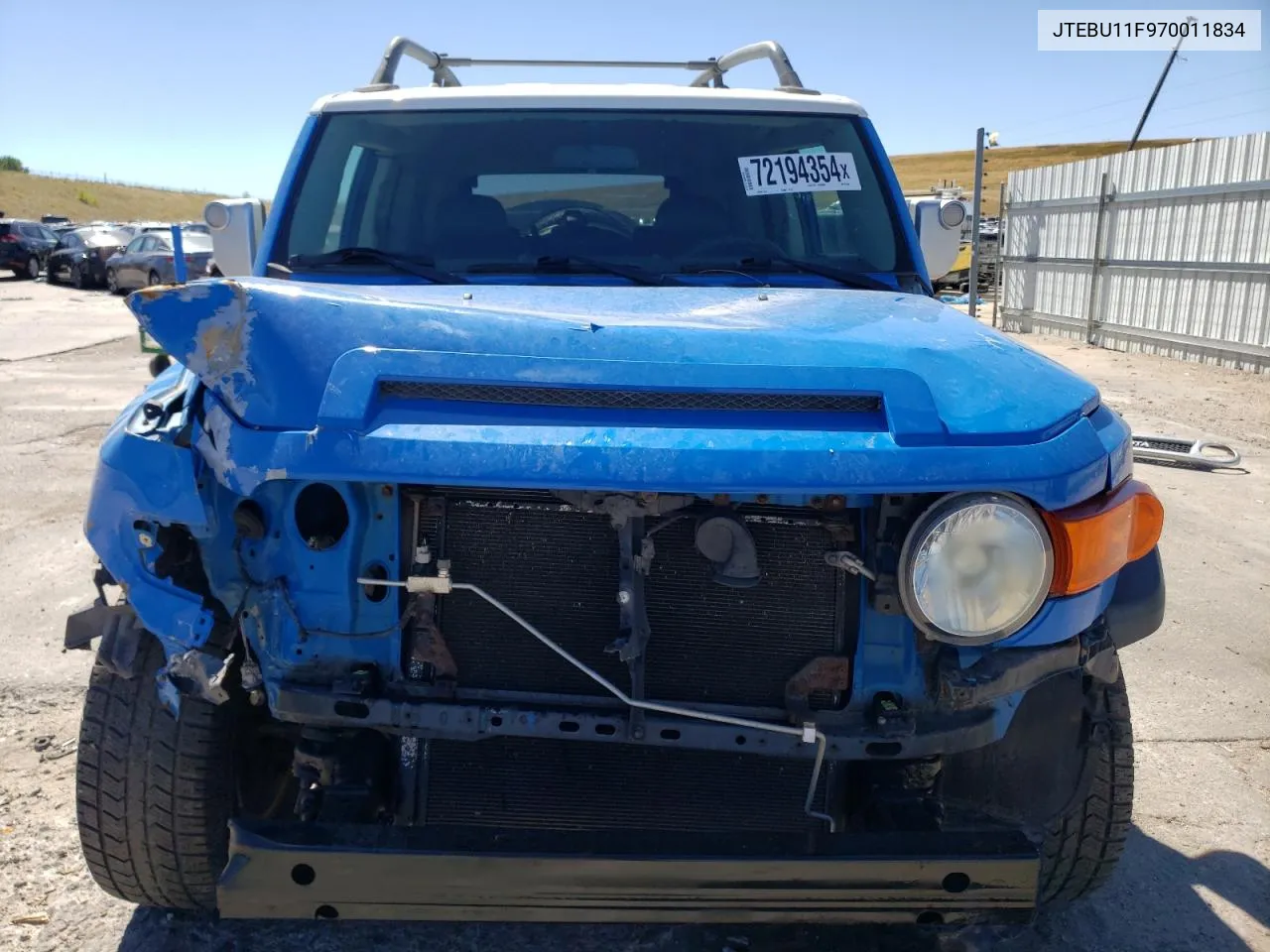 2007 Toyota Fj Cruiser VIN: JTEBU11F970011834 Lot: 72194354