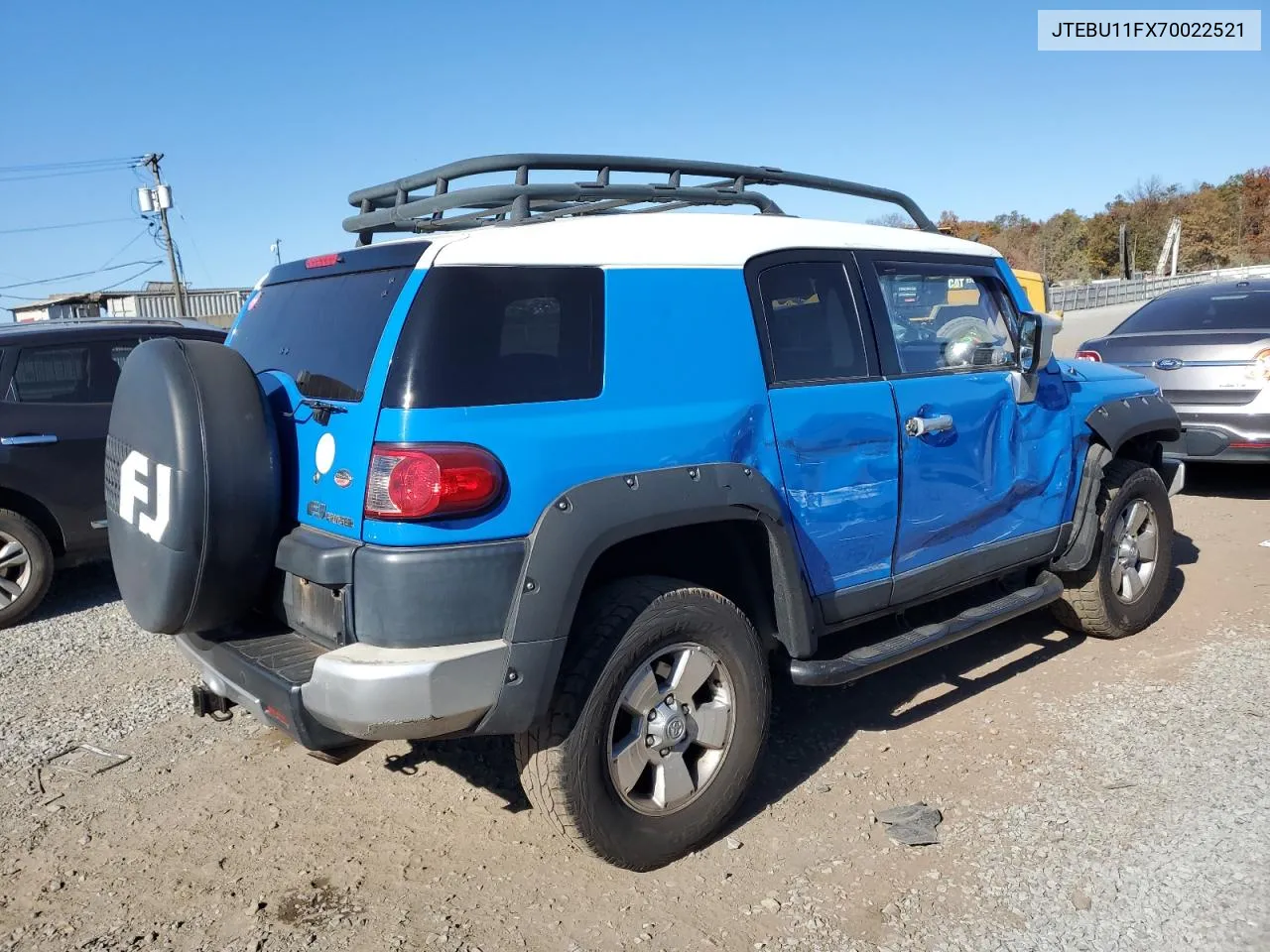 2007 Toyota Fj Cruiser VIN: JTEBU11FX70022521 Lot: 72230194