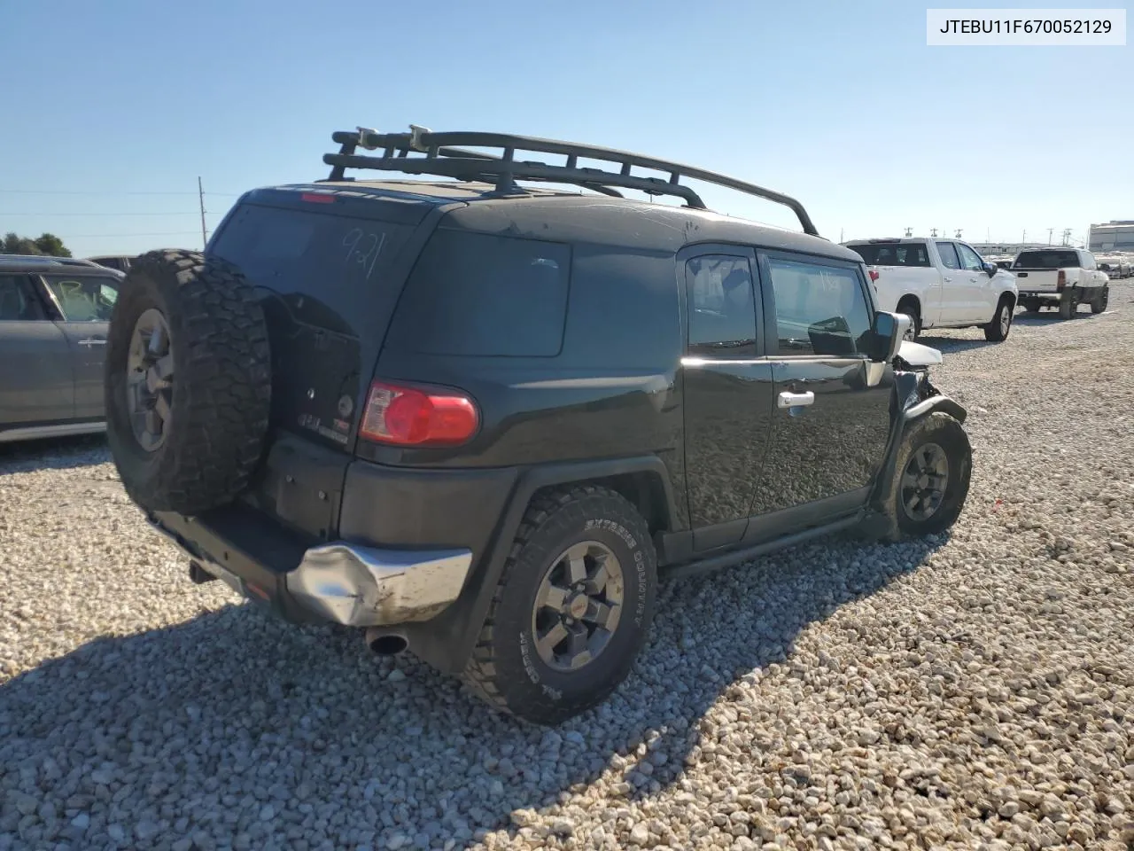 2007 Toyota Fj Cruiser VIN: JTEBU11F670052129 Lot: 72963564