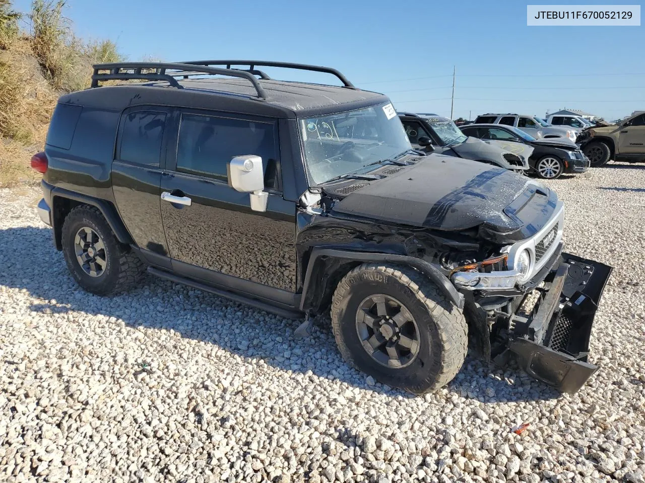 2007 Toyota Fj Cruiser VIN: JTEBU11F670052129 Lot: 72963564