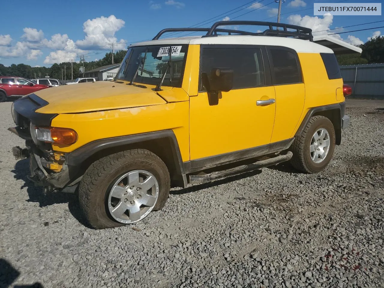 2007 Toyota Fj Cruiser VIN: JTEBU11FX70071444 Lot: 73039654