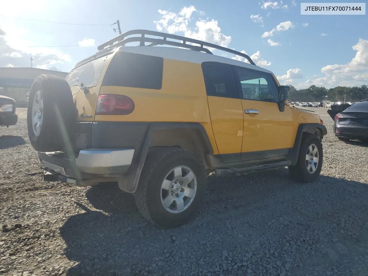 2007 Toyota Fj Cruiser VIN: JTEBU11FX70071444 Lot: 73039654