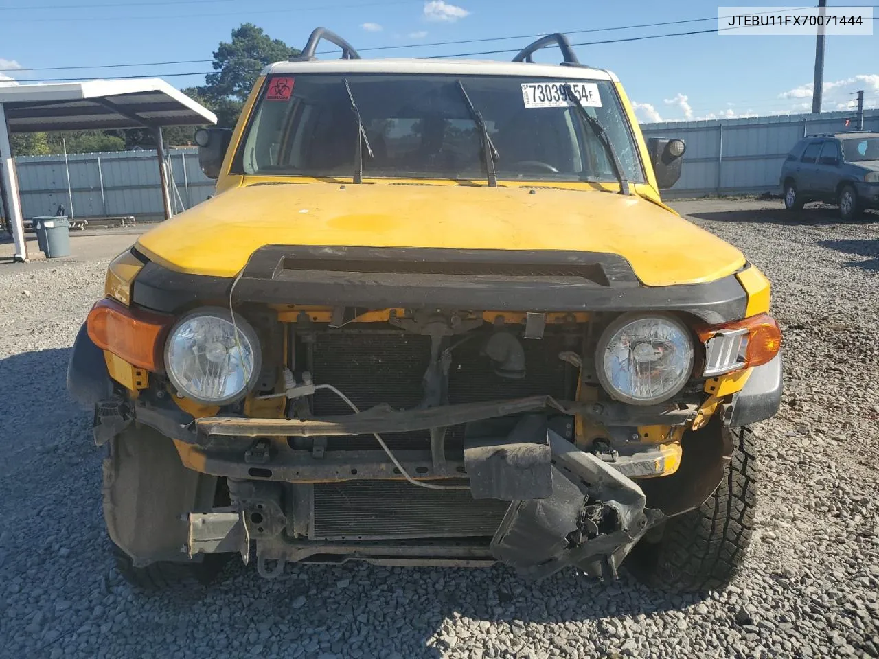 2007 Toyota Fj Cruiser VIN: JTEBU11FX70071444 Lot: 73039654