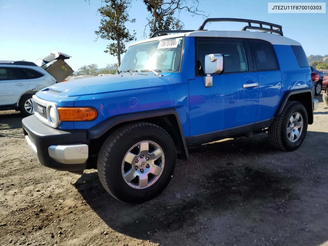 2007 Toyota Fj Cruiser VIN: JTEZU11F870010303 Lot: 73670704