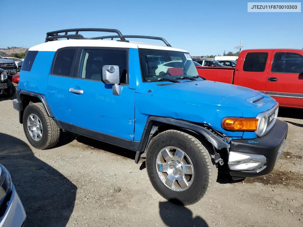 2007 Toyota Fj Cruiser VIN: JTEZU11F870010303 Lot: 73670704