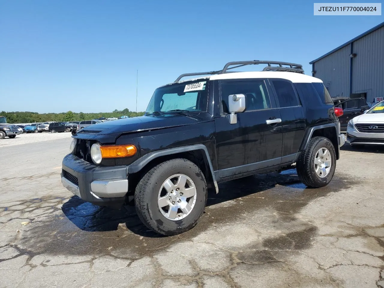 2007 Toyota Fj Cruiser VIN: JTEZU11F770004024 Lot: 73705534