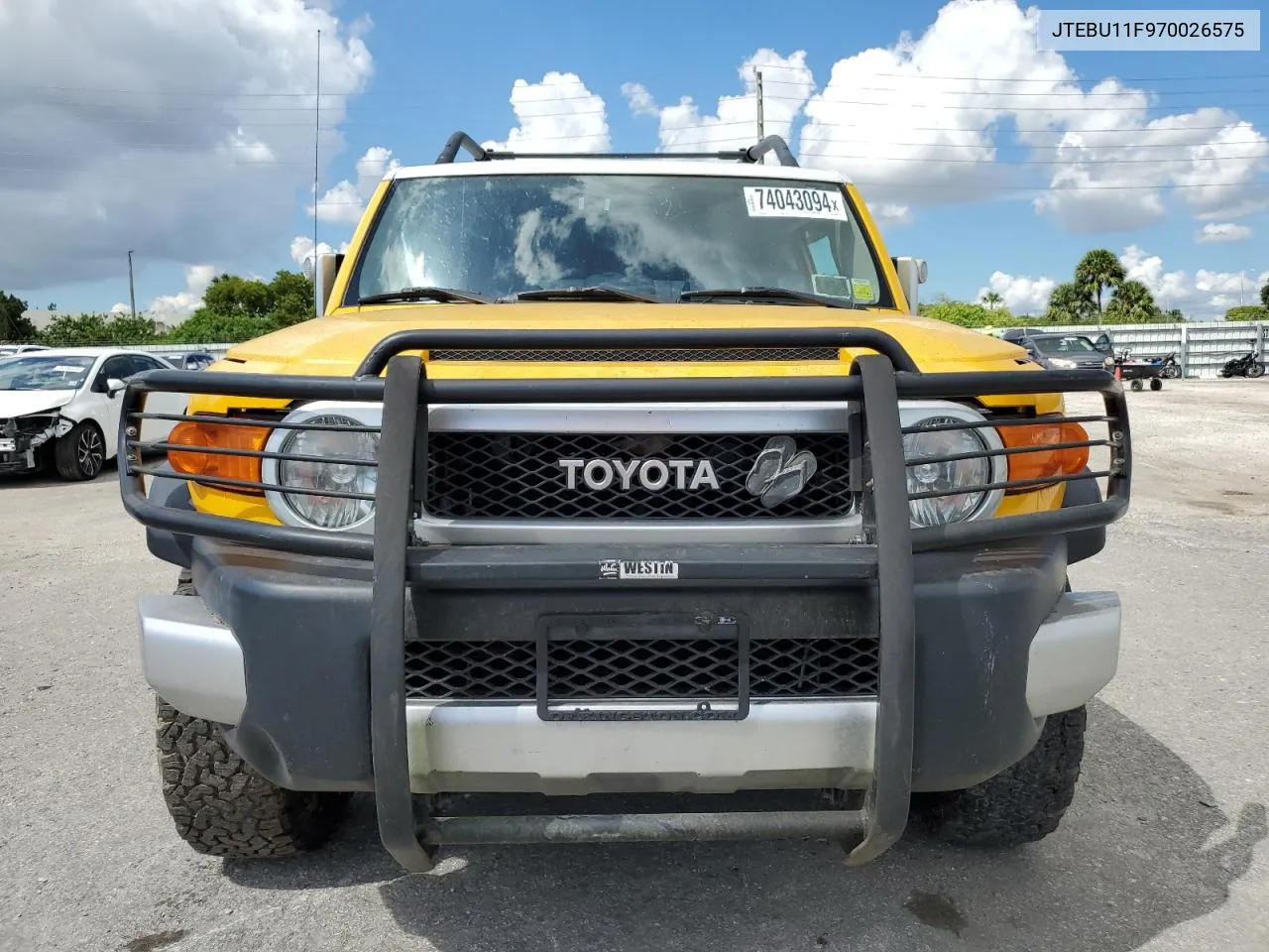 2007 Toyota Fj Cruiser VIN: JTEBU11F970026575 Lot: 74043094