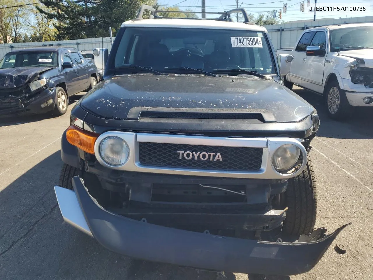 2007 Toyota Fj Cruiser VIN: JTEBU11F570100736 Lot: 74075984